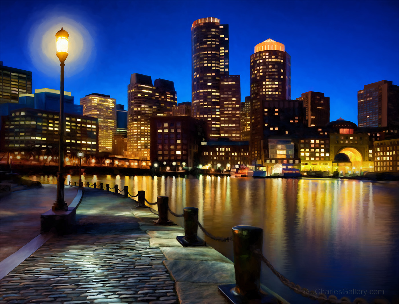 (image for) Boston Harbor Skyline